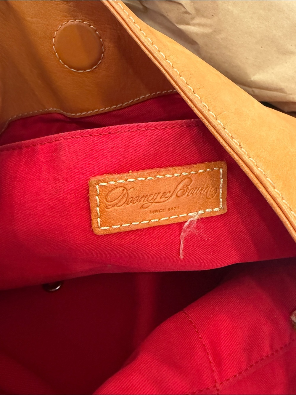 Dooney & Bourke vintage leather tote xtra Large shoulder bag purse 👜 - Picture 6 of 14